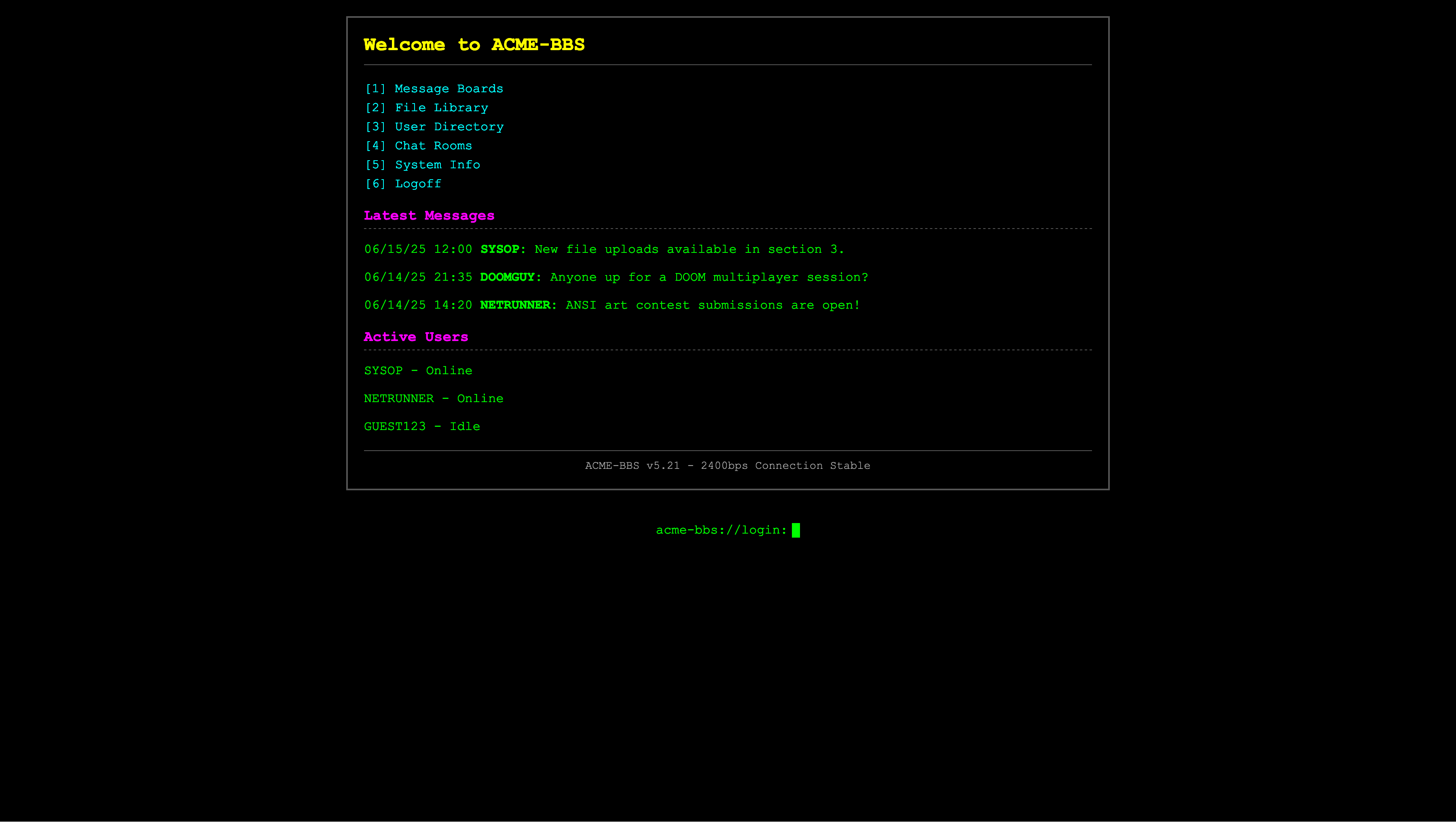 BBS Terminal
