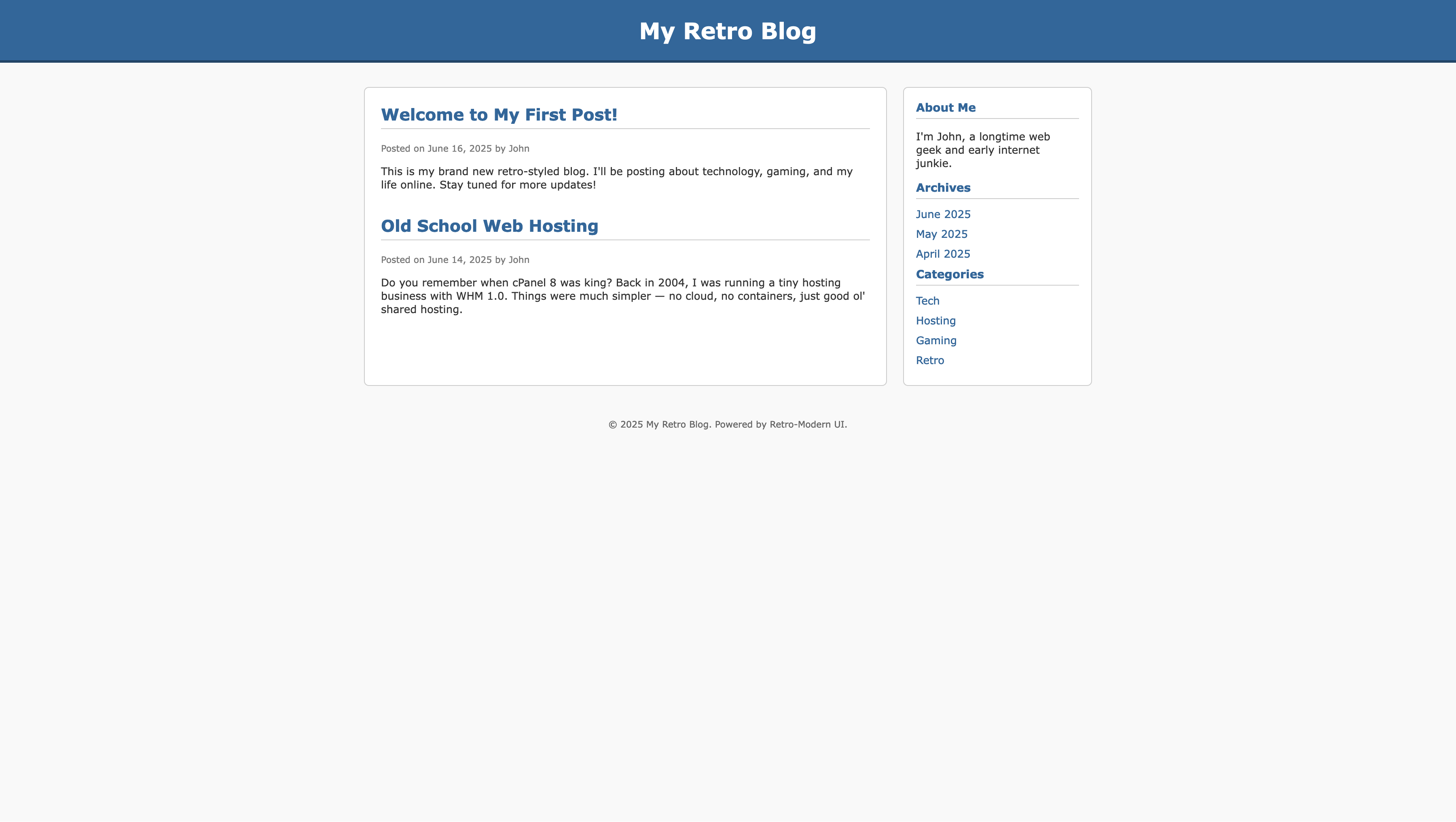 Retro Blog