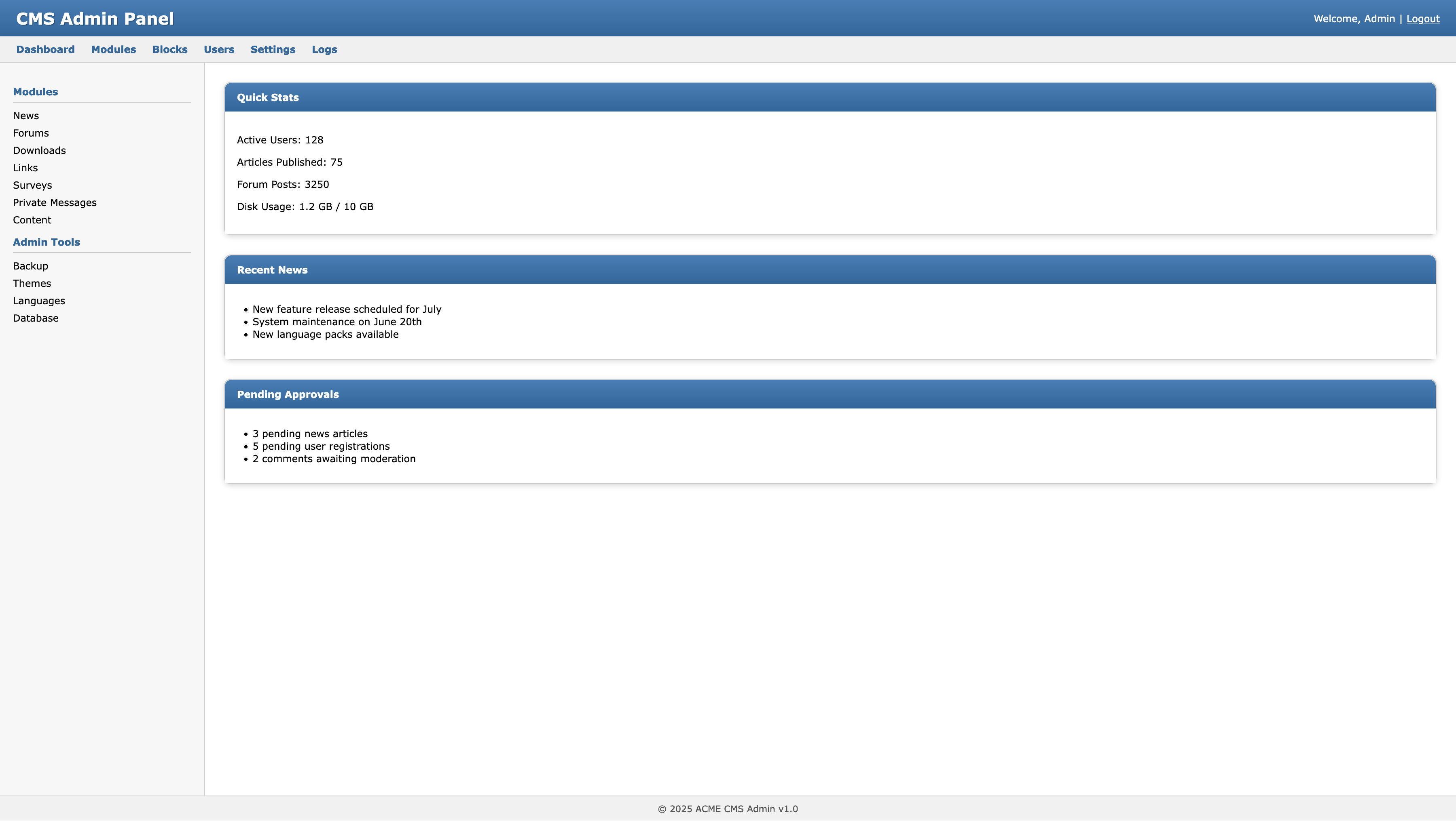PHP-Nuke Admin
