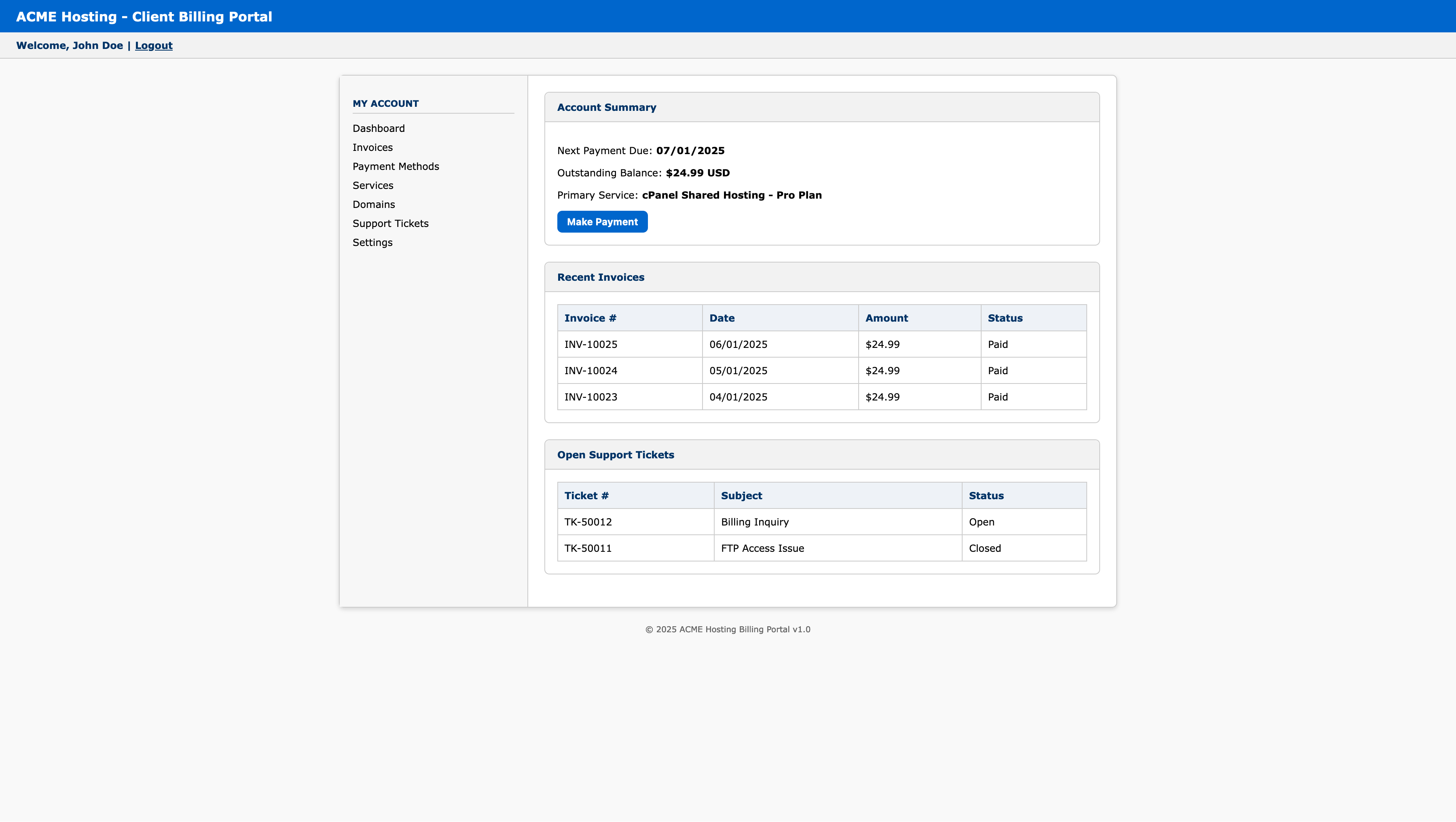 ISP Billing Panel
